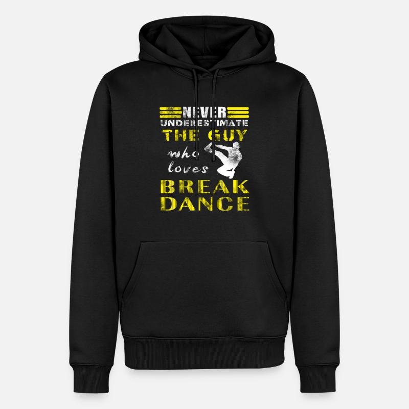 Break Dance - Männer Premium Bio Hoodie - Schwarz