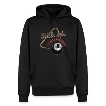 Billard - Männer Premium Bio Hoodie - Schwarz - Vorne - Nico (187cm)