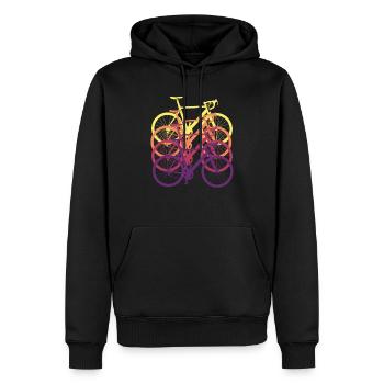 Vélo de course vélo cycliste cadeau course - Sweat à capuche Premium bio Homme - noir - Devant - Nico (187cm)