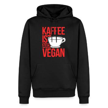 Café parfait cadeau de boisson - Sweat à capuche Premium bio Homme - noir - Devant - Nico (187cm)