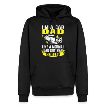 Vater, Auto, Papa, Automobile Vater, Geschenk - Männer Premium Bio Hoodie - Schwarz - Vorne - Nico (187cm)
