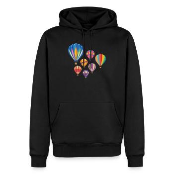 Heißluftballon Luftfahrt Korb Himmel Freizeit - Männer Premium Bio Hoodie - Schwarz - Vorne - Nico (187cm)