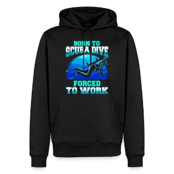 Diving Diver DTG Scuba Diving Professional Diver - Men’s Premium Organic Hoodie - black - Front - Nico (187cm)