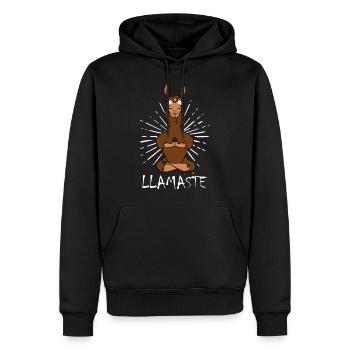 Lama Meditation - Männer Premium Bio Hoodie - Schwarz - Vorne - Nico (187cm)