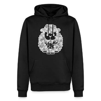 Sheep - Men’s Premium Organic Hoodie - black - Front - Nico (187cm)