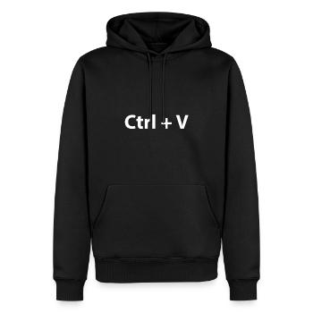Strg Strg V Kopieren Zwillinge einfügen - Männer Premium Bio Hoodie - Schwarz - Vorne - Nico (187cm)