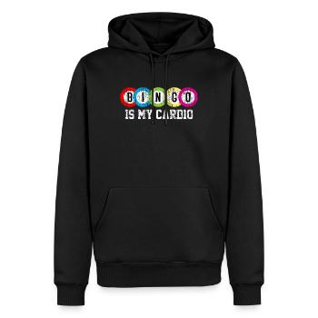 Bingo Bingo Boules Cardio Bingo - Sweat à capuche Premium bio Homme - noir - Devant - Nico (187cm)