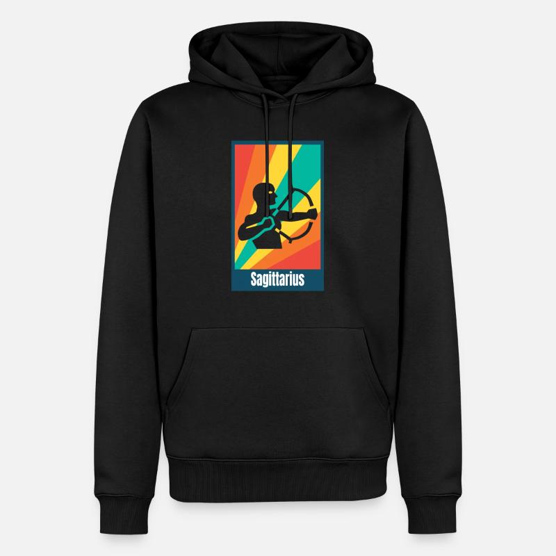 Sagittaire Sagittaire - Sweat à capuche Premium bio Homme - noir