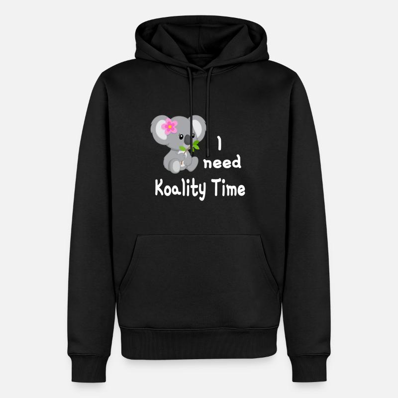 Koala needs Koality Time - Men’s Premium Organic Hoodie - black