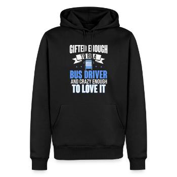 conducteur - Sweat à capuche Premium bio Homme - noir - Devant - Nico (187cm)