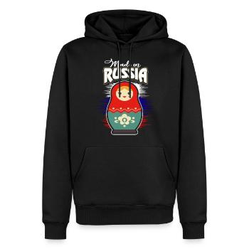 Russland - Männer Premium Bio Hoodie - Schwarz - Vorne - Nico (187cm)