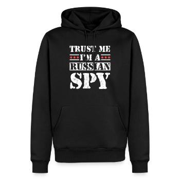 Vertrauen Sie mir, ich bin ein russischer Spion Lustiger Ussr-Sowjet - Männer Premium Bio Hoodie - Schwarz - Vorne - Nico (187cm)