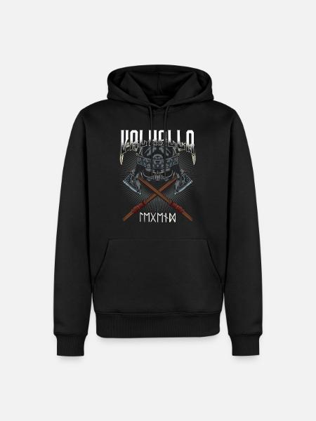 Wikinger - Männer Premium Bio Hoodie - Schwarz