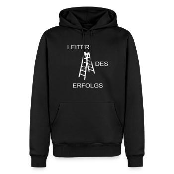 Leiter des Erfolgs - Männer Premium Bio Hoodie - Schwarz - Vorne - Nico (187cm)