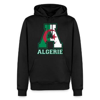 Athletic Algerie - Sweat à capuche Premium bio Homme - noir - Devant - Nico (187cm)