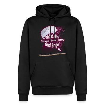 Fallschirmjäger - Nicht alles was vom Himmel kommt - Männer Premium Bio Hoodie - Schwarz - Vorne - Nico (187cm)