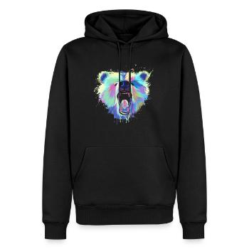 Splash Brown Bear Gift Ours Grizzly Nature - Sweat à capuche Premium bio Homme - noir - Devant - Nico (187cm)