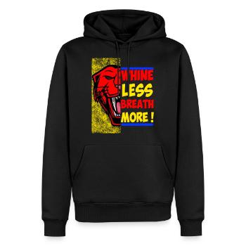 Panther - Männer Premium Bio Hoodie - Schwarz - Vorne - Nico (187cm)