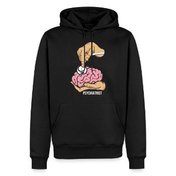 Psychiater - Männer Premium Bio Hoodie - Schwarz - Vorne - Nico (187cm)