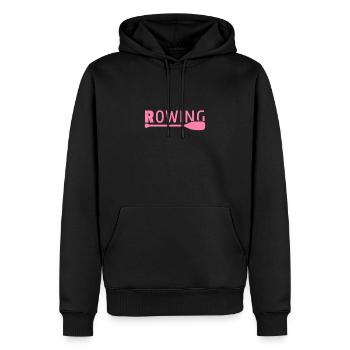 Aviron aviron aviron - Sweat à capuche Premium bio Homme - noir - Devant - Nico (187cm)