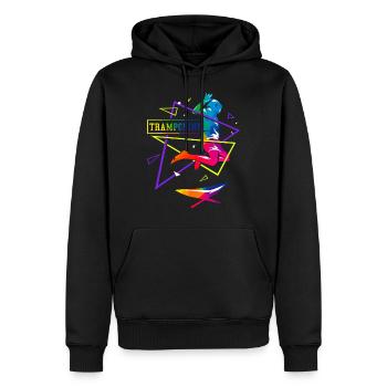 Polygone de trampoline - Sweat à capuche Premium bio Homme - noir - Devant - Nico (187cm)