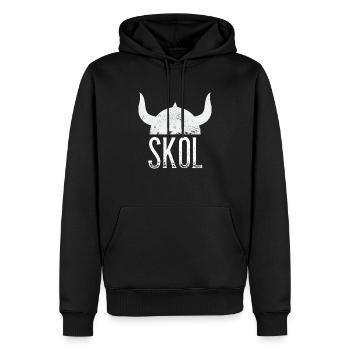 Le casque Nordic Skol - Sweat à capuche Premium bio Homme - noir - Devant - Nico (187cm)