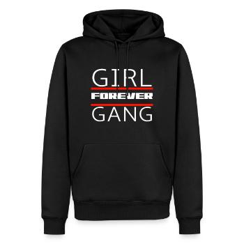 Équipe gangs fille pour toujours - Sweat à capuche Premium bio Homme - noir - Devant - Nico (187cm)
