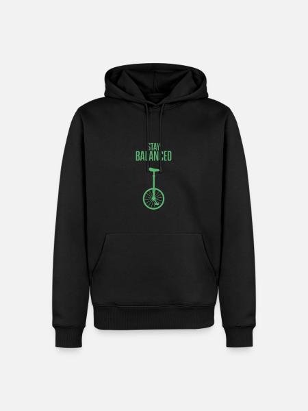 Unicycling - Men’s Premium Organic Hoodie - black