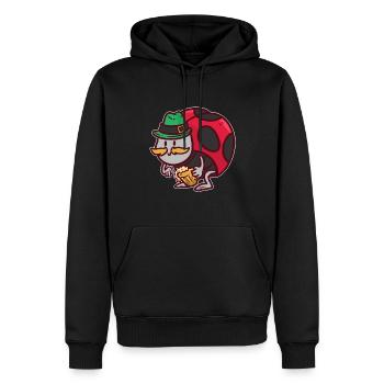 Marienkäfer - Männer Premium Bio Hoodie - Schwarz - Vorne - Nico (187cm)