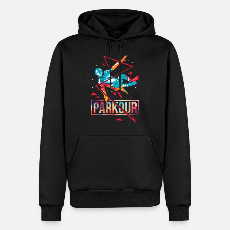 Polygone de parkour - Sweat à capuche Premium bio Homme - noir