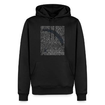 Cadeau voile kitesurf - Sweat à capuche Premium bio Homme - noir - Devant - Nico (187cm)