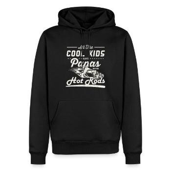 Coole Kinder haben Papas mit Hot Rods Vatertag - Männer Premium Bio Hoodie - Schwarz - Vorne - Nico (187cm)