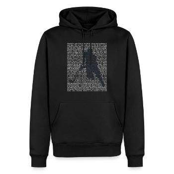 Unihockey - Männer Premium Bio Hoodie - Schwarz - Vorne - Nico (187cm)
