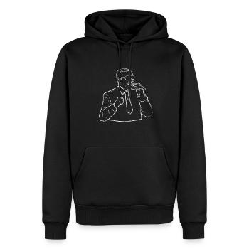 Le cadeau d'Erdogan - Sweat à capuche Premium bio Homme - noir - Devant - Nico (187cm)