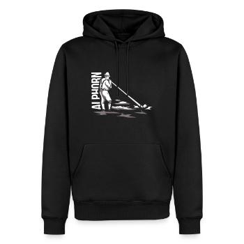Alphorn - Männer Premium Bio Hoodie - Schwarz - Vorne - Nico (187cm)