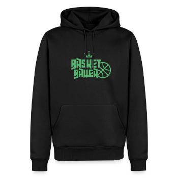 Basketball Basketball Basketball Basketball - Sweat à capuche Premium bio Homme - noir - Devant - Nico (187cm)