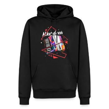 Akkordeon Polygon - Männer Premium Bio Hoodie - Schwarz - Vorne - Nico (187cm)