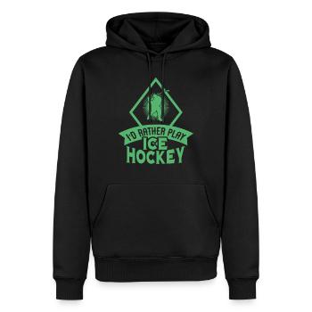 Hockey sur glace Hockey sur glace Hockey sur glace Hockey sur glace - Sweat à capuche Premium bio Homme - noir - Devant - Nico (187cm)