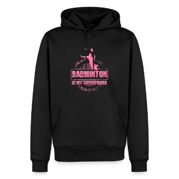Badminton Badminton Badminton Badminton - Männer Premium Bio Hoodie - Schwarz - Vorne - Nico (187cm)