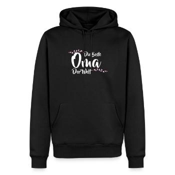 Die Beste Oma Der Welt Deutsche Welten Beste Oma - Männer Premium Bio Hoodie - Schwarz - Vorne - Nico (187cm)