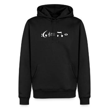 Violoncelle - Pour les musiciens - Sweat à capuche Premium bio Homme - noir - Devant - Nico (187cm)