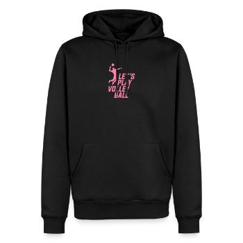 Volleyballer volleyball dames Volleyballer Volleyball - Sweat à capuche Premium bio Homme - noir - Devant - Nico (187cm)