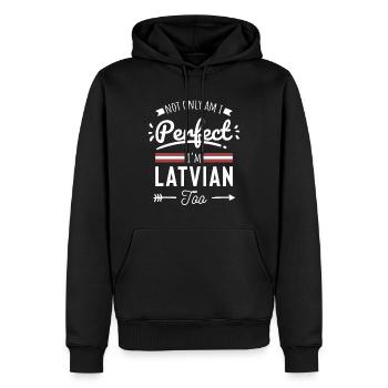 Lettland Im Perfect Im Lettische Flagge - Männer Premium Bio Hoodie - Schwarz - Vorne - Nico (187cm)