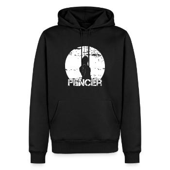 Escrime d’escrime d’escrime Escrime - Sweat à capuche Premium bio Homme - noir - Devant - Nico (187cm)