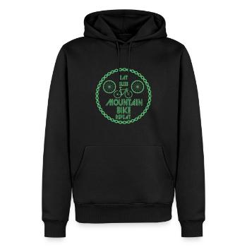 Mountainbike Mountainbike Mountainbike - Männer Premium Bio Hoodie - Schwarz - Vorne - Nico (187cm)