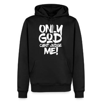 hip hop - Men’s Premium Organic Hoodie - black - Front - Nico (187cm)