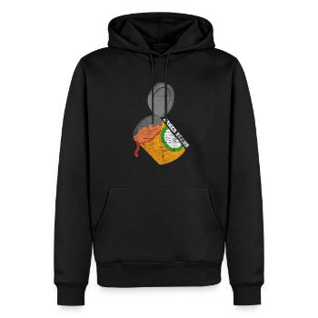 Gebackene Bohne Geschenk - Männer Premium Bio Hoodie - Schwarz - Vorne - Nico (187cm)