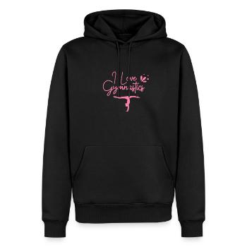 Gymnastique - Sweat à capuche Premium bio Homme - noir - Devant - Nico (187cm)
