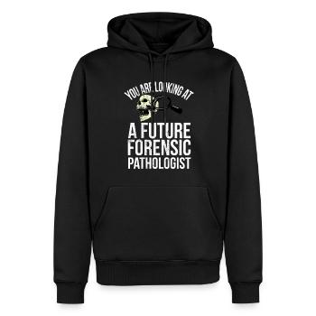 Future Forensic Pathologist - Abschlussgeschenk - Männer Premium Bio Hoodie - Schwarz - Vorne - Nico (187cm)