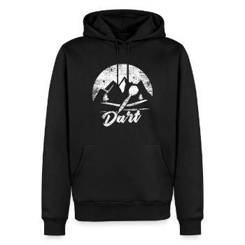 Darts Gift - Men’s Premium Organic Hoodie - black - Front - Nico (187cm)